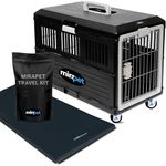 Mirapet USA Pet Carrier with Pad & Travel Kit 35'' - Premium Collapsible Design for Cats and Dogs - Indoor/Outdoor - 360-Degree Ventilation & Hard Plastic Wall Protection