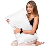 Furbo Pure Mulberry Silk Pillowcase Set | 22 Momme Natural Silk Pillow Covers | Smooth, Cooling, Hypoallergenic, Anti-Frizz & Anti-Wrinkle | Luxury White Pillow Cover for Hair & Skin (Pack of 2)