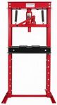 GarveeHome Hydraulic Shop Press, 12 Ton, Heavy‑Duty for Garage Workshop | 8‑hole height adjust, overpressure safety valve, labor‑saving handle, movable plates, solid steel frame, return springs
