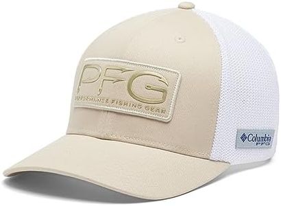 Columbia Unisex PFG Hooks Mesh Ball Cap-High Crown, Ancient Fossil/Gold, Large/X-Large