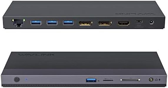 USB C Docking Station, WAVLINK 13-IN-1 Triple Display Laptop Dock for M1/M2 MacBook Pro/Air, Dell, Lenovo, HP, Asus, 100W Power Delivery, 2DP+HDMI, 4 USB 3.0, Gigabit Ethernet, TF/SD Card Reader
