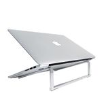 MMOBIEL Laptop Stand Foldable – Laptop Riser 10 to 18 inches - Ventilated Laptop Holder Universal - Laptop Stand for Desk Compatible with MacBook, Notebook, ASUS, Acer and More - Aluminum