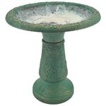 Arcadia Garden Products BB04 Fiber Clay Birdbath, 19.5 by 11.5 by 20.5", Green