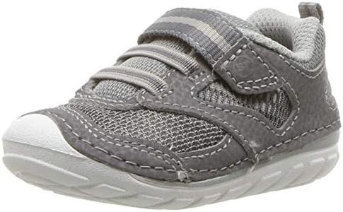 Stride Rite Baby and Toddler Boys Adrian Athletic Sneaker, Grey, 3 X-Wide Infant