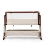 Ickle Bubba Bubba&Me Luxe Bedside Crib, Next to Me Crib & Baby Crib, Rocking or Static Mode, 7 Height Positions, Breathable Mesh Sides, Travel Cot with Mattress Included, Newborn to 9kg (Stone)