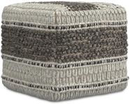 SIMPLIHOME Grady 18 Inch Wide Contemporary Square Pouf in Earth Tone Brown Handloom Woven, for The Living Room, Bedroom and Kids Room