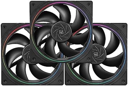 Thermalright TL-S12 CPU Fan 120mm Case Cooler Fan Comes with ARGB Lighting Effect,PC PWM Silent Computer Fan with 1500RPM Speed, CPU Cooling Fan Black(Black,3-Pack)