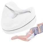 SAHEYER Knee Pillow, Soft Memory Foam Body Pillows, Heart Shape Hip Support Leg Pillow for Side Sleepers, Coussin Grossesse with Adjustable Strap for Spine Alignment, Sciatica Reduce Pressure