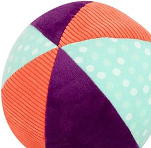 B. toys - Make it Chime - Palla grande in tessuto da 15 cm con campanellino - Giocattolo sensoriale con colori - Senza BPA, 0 mesi +