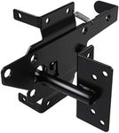 Gate Latches for Wooden Fences Heavy Duty Post Mount Automatic Gravity Lever Spring Self Locking Hardware Wood/Vinyl Fence Gate Lock for Secure Pool/Yard/Garden,Black Finishing,Steel