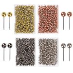 AIEX 1000 Pieces Head Map Push Pins Map Push Pins Head Pin Tacks Push Pins for Cork Board, Fabric Marking, 1/8" Round Metal Head