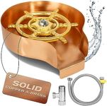 Solid Copper Glass Rinser for Kitchen Sink – Efficient, High-Pressure Cup Washer for Sink attachment – No Rust – 5 In. Wide Glass Cup Cleaner for Sink with all Glass Washer Install Parts by Ash Harbor