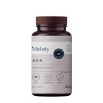 Miduty by Palak Notes Vitamin ADK, Vitamin D3 and K2 Supplements, Cholecalciferol Vitamin D3, Boost Immunity, Stronger Bones, Vitamin ADK Supplement, Immunity Booster Capsule - 60 Capsules