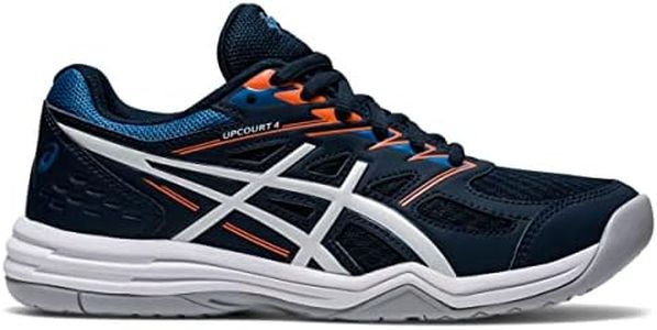 ASICS Kid's Upcourt 4 Grade School Volleyball Shoes, 1, French Blue/White