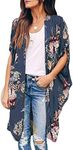 Ivay Womens Floral Kimono Duster Ca