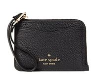 Kate Spade New York Leila Leather Card Holder Wristlet, Black