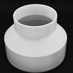 Round Ducting Reducer 150mm to 100mm - 6 to 4 inch Duct Pipe Reduction Coupler for Extractor Fans, Cooker Hood Tumble Dryer Ventilation