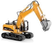 Top Race Metal Diecast Construction Excavator Toy - Realistic Model Digger Tractor, 1:40 Scale - Suitable for Kids and Adults Ages 3 and Up