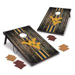 Wild Sports NCAA West Virginia Mountaineers 2' x 3' MDF Deluxe Cornhole Set - with Corners and Aprons, Team Color