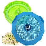 Masontops Bean Screen Plastic Mason Jar Sprouting Lids Mason Jar Sprouting Kit – for Growing Broccoli Seeds, Alfalfa, Mung Bean Sprouts – Wide Mouth Seed Sprouting Jar Lids Sprouting Kit Mason Jar