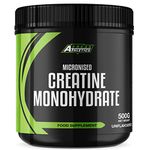 Creatine Monohydrate Powder 500g - 142 Servings of Premium Grade Creatine Monohydrate - UK Made - Unflavoured Creatine Powder Scoop Included