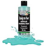 Pouring Masters Tropical Turquoise Acrylic Ready to Pour Pouring Paint – Premium 8-Ounce Pre-Mixed Water-Based - for Canvas, Wood, Paper, Crafts, Tile, Rocks and More