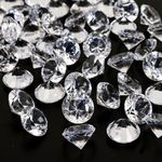 OUTUXED 300pcs 0.8inch Clear Diamon