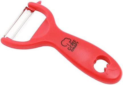Chef Craft 1-Piece Tomato and Kiwi Peeler, Red