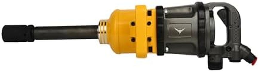 Hyco LABEL FLYMAX 1-Inch Heavy Duty Impact Wrench, 3400 Nm Torque, 2 Sockets, Black-Yellow Made in Taiwan