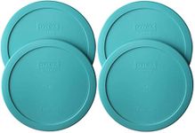 Pyrex 7402-PC Round 7 Cup Storage Lid for Glass Bowls (4, Turquoise)