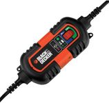 BLACK+DECKER BM3B Fully Automatic 6V/12V Battery Charger/Maintainer with Cable Clamps and O-Ring Terminals