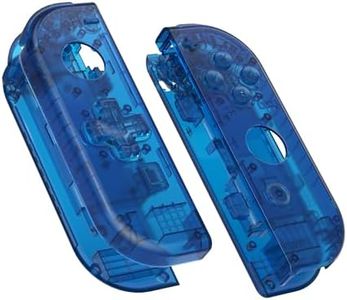 eXtremeRate Transparent Clear Blue Joycon Handheld Controller Housing (D-Pad Version) w/Full Buttons, DIY Replacement Shell Case for Nintendo Switch & Switch OLED Joy-Con – Console Shell NOT Included