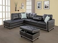 DAWAJIA 98in Faux Leather Sectional