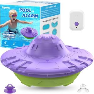 Pool Alarm with Indoor Receiver, 110dB Ultra Loud Floating Alarm for Inground & Above Ground Pools, Adjustable Sensitivity for Backyard Water Safety with Children & Pets, Violet-Mint