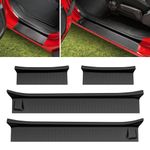 Utiiy Door Sill Guards Kit Fit for 2018-2024 Jeep Wrangler JL Unlimited, Door Sill Protector for 2020-2024 Jeep Gladiator, Entry Guard Protector for Wrangler JLU&Gladiator JT 4 Door Accessories