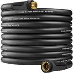 Garden Hose 150 ft x 5/8 in Heavy Duty, Flexible&Lightweight Water Hose, Burst 720 psi, Kink-free Hybrid Rubber Hoses for Backyard, Male to Female 3/4'' Brass Fittings