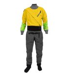 Men 4-Layer Waterproof Fabric with Latex On Neck and Wrist White Water River Pending Kayak Dry Suit