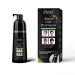 Instant Black Hair Shampoo 14.1 fl oz (400 ml), gentle botanical formula - ammonia free - unisex hair color shampoo - quick and easy - 100% white hair coverage - lasts 30 days 3-in-1 black hair color (Bottle)