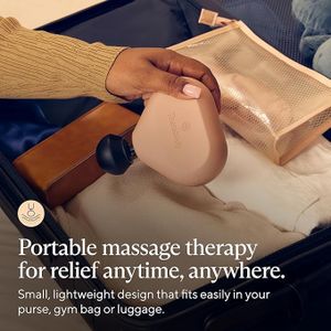 TheraGun Mini 2 Handheld Massage Gun – Compact Deep Tissue, 3 Attachments, Desert Rose