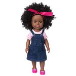 ZITA ELEMENT Black Doll 14.5 Inch Baby Girl Doll and Clothes Set African Washable Realistic Silicone Girl Dolls -Best Gift