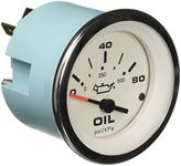 Sierra International 65501P Lido 0 to 80 Psi Dial Range Scratch Resistant Electric Oil Pressure Gauge, 2"