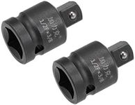 uxcell 2pcs 1/2" Drive (Female) x 3/8" (Male) Impact Socket Reducer for Use with Air Impact Drivers, Breaker Bars, Ratchets, CR-MO Steel