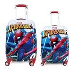 Humty Dumty Disney Spiderman Blue Polycarbonate Kids Hard Luggage Trolley Bag | Travel Bag | Set of 2 (18"&22")