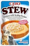 Ciao Stew by INABA Cat Treat - Chicken with Scallop - 12 Packs (480g total) / Moist Cat Treat, Delicious & Healthy Snack, Food Topper, Side Dish, Complement, Natural, Grain Free