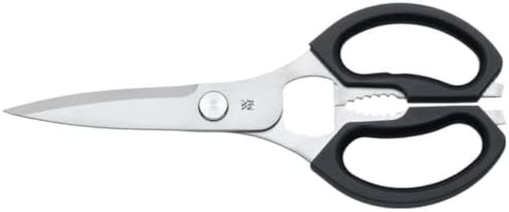 WMF Küchenschere 23 cm, Haushaltsschere, Schere Küche, Cromargan Edelstahl, Kunststoffgriff, Universal-Schere mit Flaschenöffner und Dosenheber