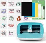 Likcut Vinyl Cutting Machine, Mini Portable Sticker Maker with Built-in Storage, die Cutting Machine for Vinyl, HTV, Cardstock, Included Cutting Mat, Pen, Vinyl Bundle, Weeding Tool, Blue