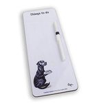 Bryn Parry Slim Magnetic Dry Wipe Board. Black Labrador Dog Gift