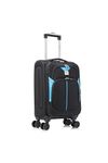 ATX Luggage 55x36x20cm Cabin Suitcase Super Lightweight Small Suitcase Approved for 100+ Airlines Including EasyJet, Ryanair, British Airways & Virgin Atlantic (Black/Blue, 21 Inches, 45 Liter)