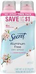 Secret Dry Spray Aluminum Free Deod