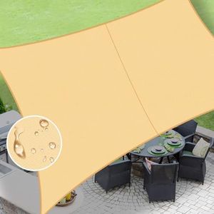 LOVE STORY Waterproof 10'x13' Triangle Sand Sun Shade Sail Cannoy UV Resistant for Outdoor Patio Garden Backyard (We Make Custom Size)